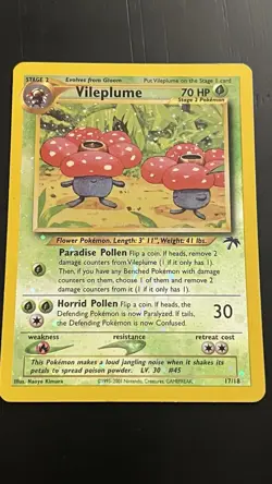Vileplume 17/18 MP Southern Islands Promo Reverse Holo Pokemon TCG - Image 1