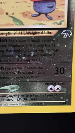 Vileplume 17/18 MP Southern Islands Promo Reverse Holo Pokemon TCG - Image 5