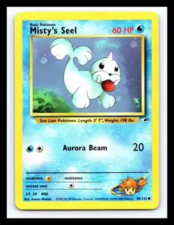 💥 Misty's Seel Gym Heroes Non Holo # 88/132 Pokemon 2000 Vintage - Image 1