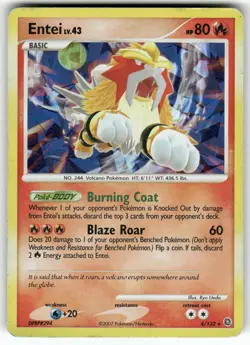Entei Secret Wonders Holo Rare Pokemon Moderately played - Image 1