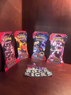Pokemon Scarlet & Violet Destined Rivals Sleeved Booster Pack Set Of 4 Art Lot - Image 4