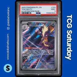 2025 POKEMON PHANTASMAL FLAMES #103/094 TOXTRICITY ILLUSTRATION RARE PSA 9 - Image 1