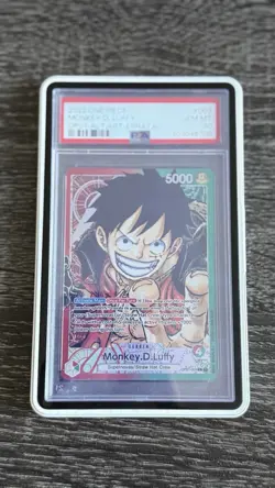 PSA 10 Monkey.D.Luffy ERRATA OP01-003 AA Leader One Piece TCG - Image 1