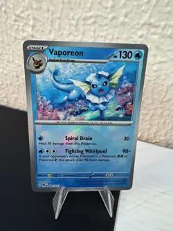 Pokemon TCG Vaporeon (Poke Ball Pattern) 022/131 Prismatic Evolutions Holo - Image 1