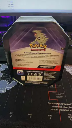 Pokemon TCG: Tyranitar Triple Whammy Collectors Tin - Factory Sealed - Image 2