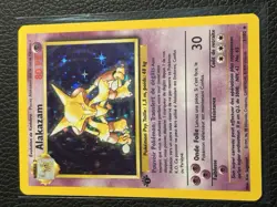 Pokemon TCG Alakazam Base Set 1/102 1st Edition (French) Holo Rare WOTC LP-NM - Image 5