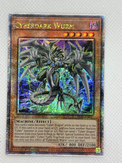 Yugioh Cyberdark Wurm ALIN-EN027 Quarter Century Secret Rare 1st Ed Near Mint - Image 1