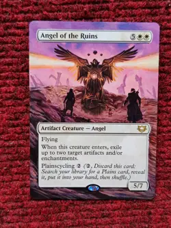 Angel of the Ruins #63 MTG Edge of Eternities Commander Hand Painted Altered Art - Image 1