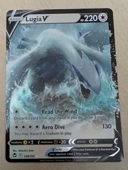 Lugia V 138/195 Silver Tempest Sword & Shield Pokemon 2022 - Image 1