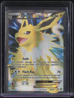 2017 Pokemon Mega Powers Collection Promo #28a Jolteon EX Creased - Image 1