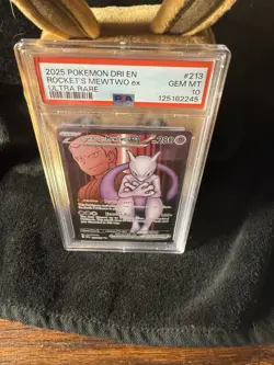 Pokemon TCG Team Rockets Mewtwo EX 213/182 Full Art English PSA GEM MT 10 - Image 1
