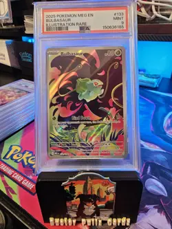 2025 POKEMON MEG EN-MEGA EVOLUTION ILLUSTRATION RARE #133 BULBASAUR PSA 9 - Image 1