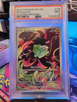 2025 POKEMON MEG EN-MEGA EVOLUTION ILLUSTRATION RARE #133 BULBASAUR PSA 9 - Image 2