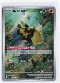 173/162 Relicanth Illustration Rare Holo Temporal Forces Pokemon TCG Card 2024 - Image 1