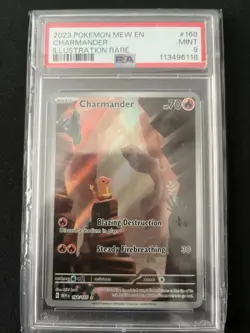 Pokemon Charmander 168/165 Sv: Scarlet & Violet 151 Holo - PSA 9 - Image 1