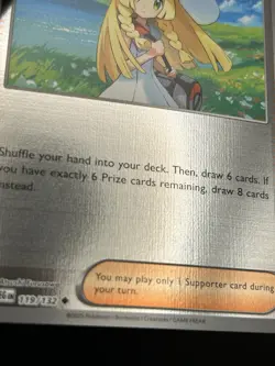 Reverse Holo Lillie's Determination 119/132 - Pokemon Mega Evolution Card - NM - Image 2