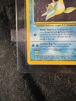 Pokemon Fossil Lapras Holo Rare 10/62 English 1999 Unlimited - Image 4