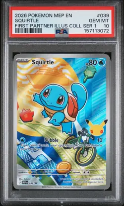 Charmander 038 + Squirtle 039 + Bulbasaur 037 - Pokemon First Partner PSA 10 - Image 5