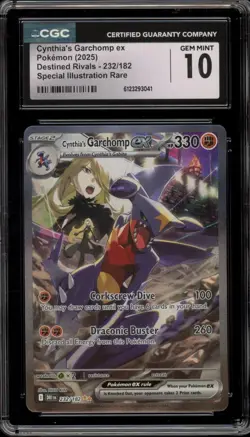 Pokemon Cynthia's Garchomp ex Destined Rivals SIR #232 CGC 10 Gem Mint - Image 1