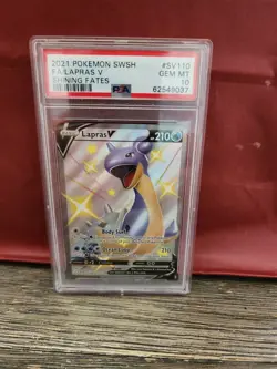 2021 Pokemon SWSH Shining Fates Lapras Vault SV110/SV122 PSA 10 - Image 1