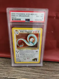 2000 POKEMON GYM HEROES UNLIMITED #4 ERIKA'S DRAGONAIR HOLO - PSA 8 - WOTC - Image 2