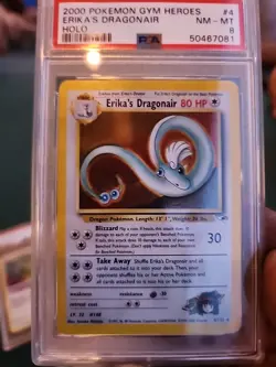 2000 POKEMON GYM HEROES UNLIMITED #4 ERIKA'S DRAGONAIR HOLO - PSA 8 - WOTC - Image 4