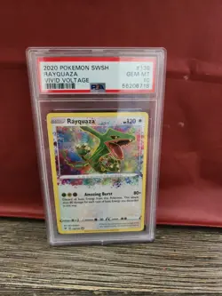 Rayquaza PSA 10 English Pokemon Card 138/185 Vivid Voltage 2020 Amazing Rare - Image 2