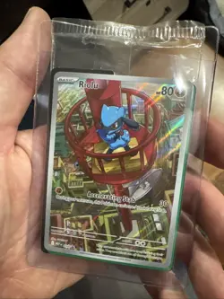 Pokemon TCG Mega Evolution ETB Riolu 010 Black Star Promo Sealed Card - Image 1