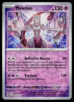 Mewtwo 150/165 Reverse Holo Rare 151 Pokemon Near Mint - Image 1