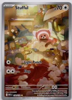 1x Stufful - 154/132 - Illustration Rare NM-Mint Pokemon ME01 - Mega Evolution - Image 1