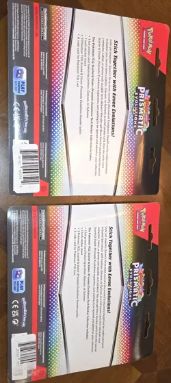 Pokemon TCG Prismatic Evolutions Tech Sticker Collection Set Lot Of 2 Sealed New - Image 2