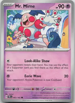 Mr. Mime 063/162 Common Temporal Forces Pokemon Near Mint - Image 1