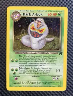 Dark Arbok 2/82 Holo Team Rocket Unlimited Rare Pokemon TCG - Image 1
