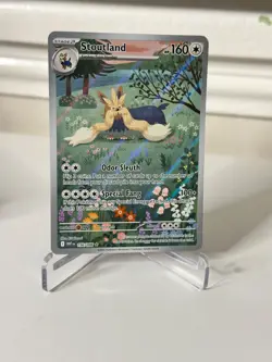 Pokemon Stoutland 156/086 Illustration Rare Sv: White Flare Full Art NM/M - Image 1