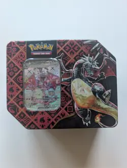 Pokemon TCG Charizard ex Scarlet & Violet Paldean Fates Tin - Image 1