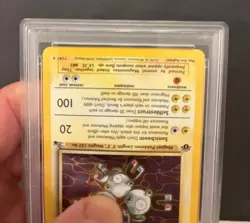 1999 Pokemon Fossil Holo Rare Magneton First Edition 11/62 PSA 8 - Image 4