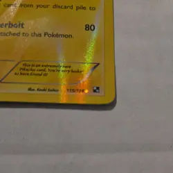 Pikachu 115/114 Pokemon Secret Rare Holo Black & White - Image 3