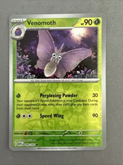 Pokemon TCG * Scarlet & Violet 151 * 049/165 Venomoth U * REVERSE HOLO * NM - Image 1