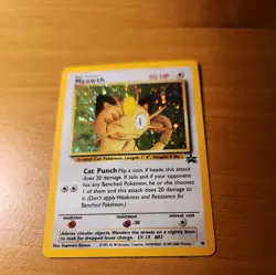 Pokemon TCG Meowth GB holo cosmos stamped promo 10 with SWIRL: M/NM Ships Free! - Image 1