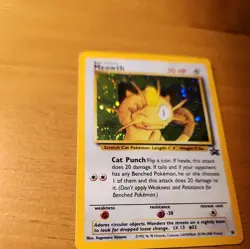 Pokemon TCG Meowth GB holo cosmos stamped promo 10 with SWIRL: M/NM Ships Free! - Image 3