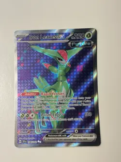 Pokemon TCG Iron Leaves ex 186/162 SV05 Ultra Rare Full Art Holo 220 HP Eng - Image 1