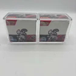 Lot (2) Pokemon SV10 Destined Rivals English Booster Boxes Sealed w/Acrylic Case - Image 1