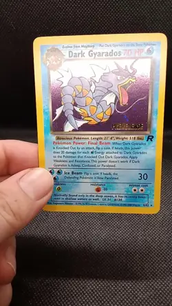 Pokemon TCG Pre-release Dark Gyarados 8/82 Team Rocket Set LP/NM original owner - Image 2