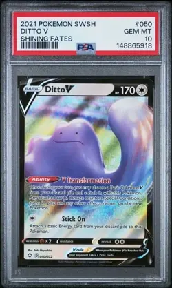 DITTO V 050/072 PSA 10 • 2021 Pokemon Shining Fates SWSH Full Art Rare - Image 1