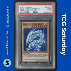 2010 YU-GI-OH! DUELIST PACK KAIBA #DPKB-EN001 BLUE-EYES WHITE DRAGON PSA 9 - Image 1