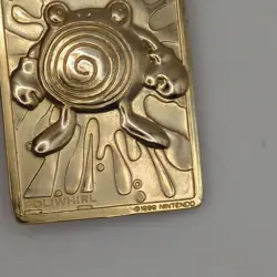 POLIWHIRL 1999 Pokemon Gold Plated Card Nintendo Burger King - Image 3