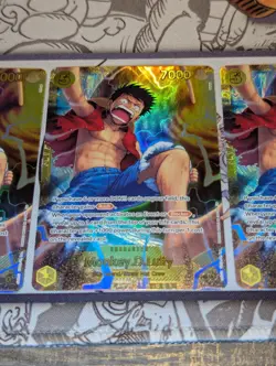 One Piece TCG OP15-119 SEC Monkey.D.Luffy Full Playset (4x) - NM - Ships Fast! - Image 5