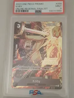 Koby (Online Regional 2023) [Finalist] OP02-098 One Piece PSA 9 - Image 1