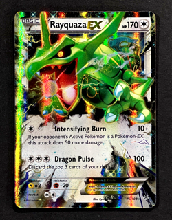 2015 Pokemon RAYQUAZA EX Roaring Skies ULTRA RARE Holo Foil XY Set Card 75/108 - Image 1