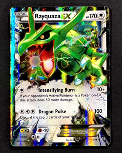 2015 Pokemon RAYQUAZA EX Roaring Skies ULTRA RARE Holo Foil XY Set Card 75/108 - Image 2